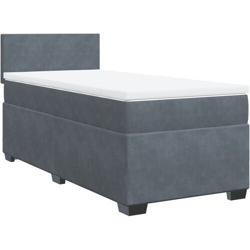 Box spring krevet s madracem tamnosivi 80 x 200 cm bar&amp;scaron;unasti Slike