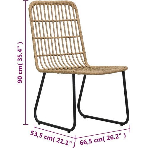  3-dijelni bistro set od poliratana boja hrasta Slike