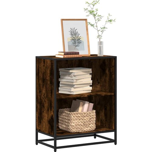 VidaXL Knjižna omara dimljeni hrast 60x35x76 cm inženirski les Slike