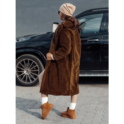 DStreet Women&amp;#039;s winter coat LUXERII long fur camel Slike