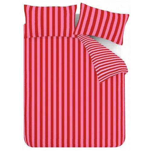 Sassy B Rdeča/rožnata enojna posteljnina 135x200 cm Stripe Tease &ndash; Cene