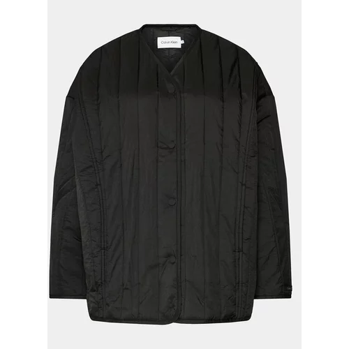 Calvin Klein Prehodna jakna Lw Vertical Quilt Jacket K20K206766 Črna Regular Fit