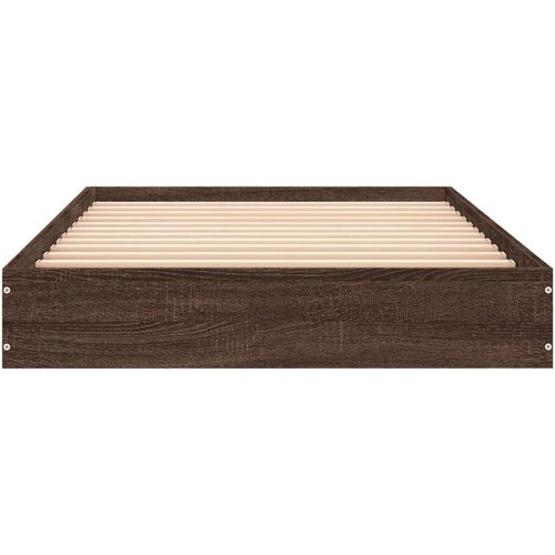 VidaXL Okvir za krevet smeđi hrast 75x190 cm konstruirano drvo Slike