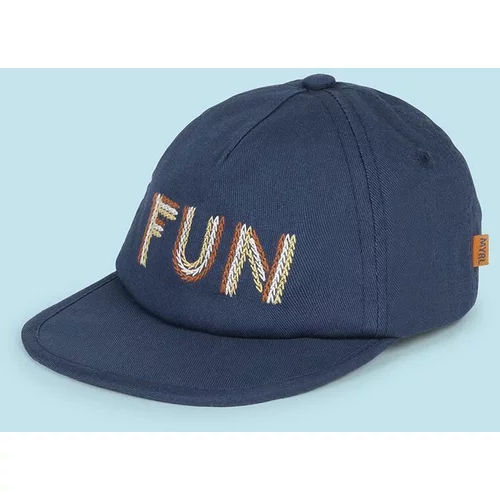 Mayoral Otroška bombažna bejzbolska kapa mornarsko modra barva
