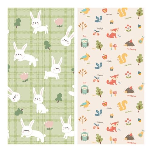 Playtime Sklopiva dvostrana podloga &amp;quot;Zeka&amp;quot; 120x120x1 cm ( 20025 ) Slike