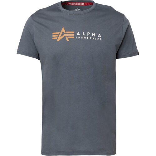 Alpha Industries Majica grafit siva / marelica / bijela Slike