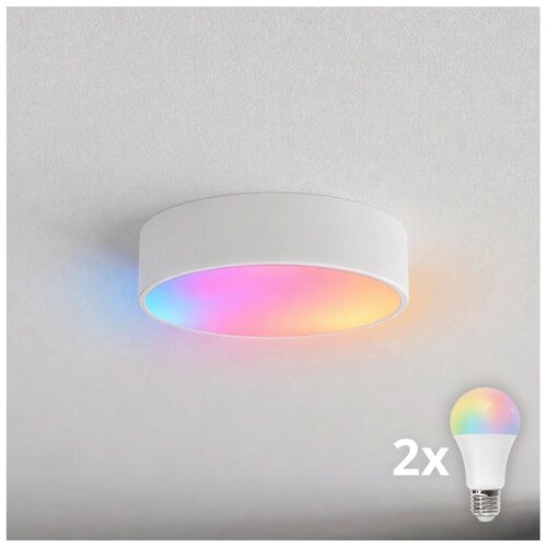  Brilagi - LED RGBW prigu&scaron;iva plafonska lampa CLARE 2xE27/9W/230V Wi-Fi bela Cene