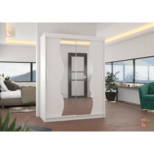 ADRK Furniture Garderobna omara z drsnimi vrati Renzo 150x200x58 cm