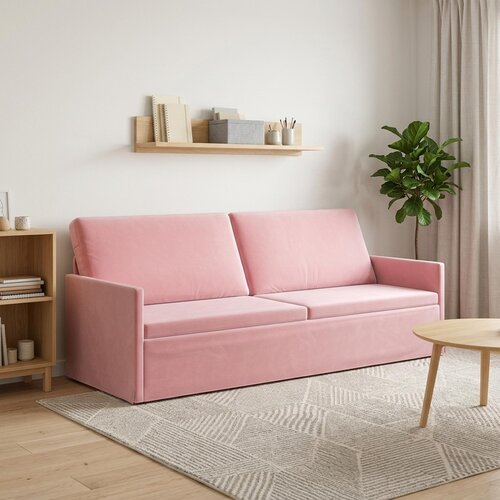 SOFA za 3 osobe Ružičasta 220 x 81 x 82 cm Baršun Cene