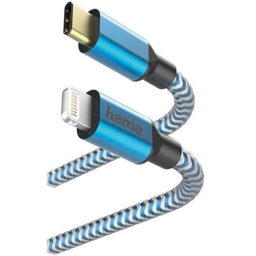 Hama polnilni/podatkovni kabel Reflect USB Type-C - Lightning/MFI 1,5 m moder 201561, (5000277617) Cene