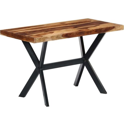  Blagovaonski stol od masivnog drva akacije 120 x 60 x 75 cm - Smeđa 120 x 60 x 75 cm 1 Slike