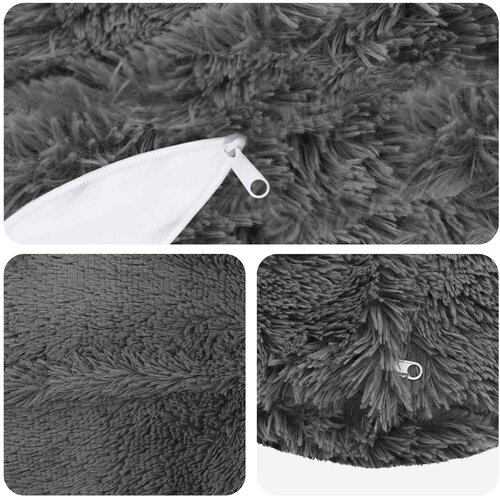  Presvlaka za jastuk 2 pcs HEERLEN Svjetlosiva &amp;Oslash; 40 cm PV flis Slike