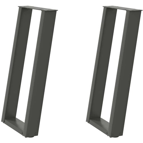  Noge za konzolno mizico v obliki črke U 2 kosa antracitne 28 x (72-73) cm jeklo Slike