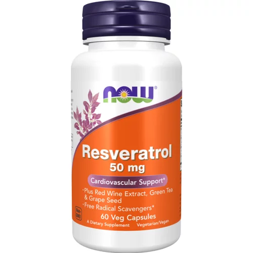 Now Foods Resveratrol NOW, 50 mg (60 kapsul)