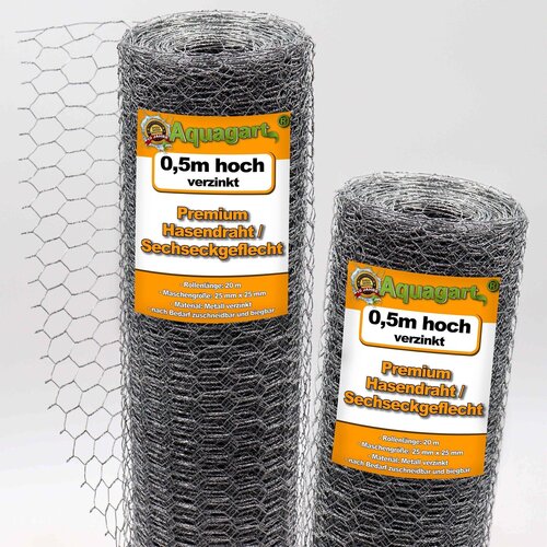 Aquagart 120 m šesterokotna mreža zajčja žica zajčja mreža zajčja žica 50 cm 25 mm x 25 mm, (22073195) Cene
