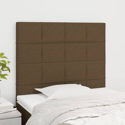 The Living Store Posteljno vzglavje 2 kosa temno rjavo 90x5x78/88 cm blago - Vzglavje, (21660421) Cene