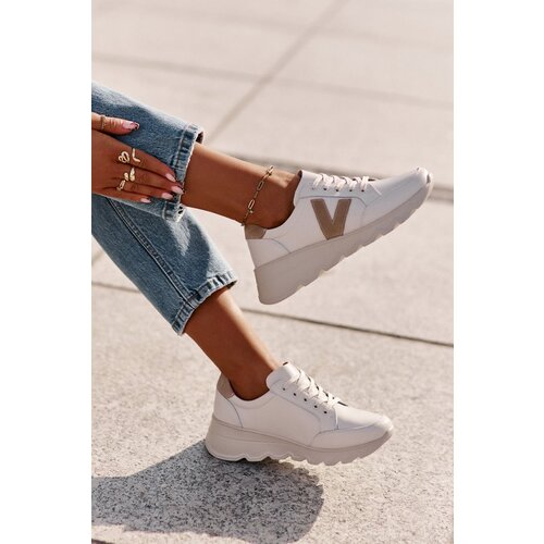Kesi Women&amp;#039;s Leather Sports Shoes Vinceza Beige Slike