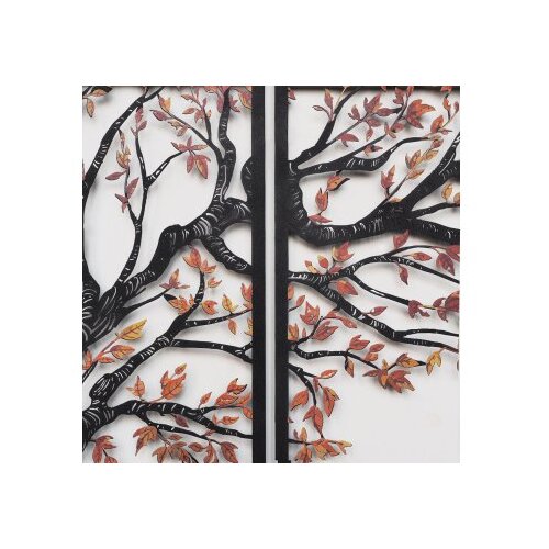 Wallxpert Set zidnih ukrasa Jesenje vibracije - APT740 L, 99x200 cm, 1,2 mm, 4 komada, Crna Slike