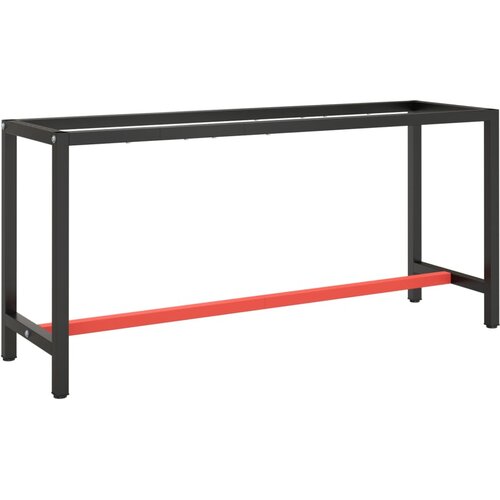 VidaXL Okvir za radni stol mat crni i mat crveni 170x50x79 cm metalni Slike