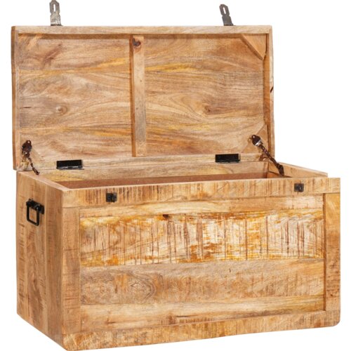 VidaXL Kutija za spremanje Smeđa 70 x 35 x 40 cm masivno drvo manga Slike