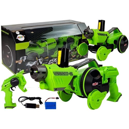  Gun Launcher Car 2 in 1 Remotely Operated Foam Discs Green Slike