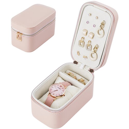 INF Potovalni organizator nakita za prstane, uhane, ogrlice Pink, (21540884) Slike