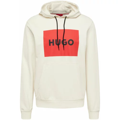 Hugo Sweater majica 'Duratschi' svijetlocrvena / crna / vuneno bijela