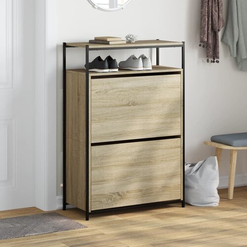  za cipele boja hrasta 75x34x112 cm konstruirano drvo Slike