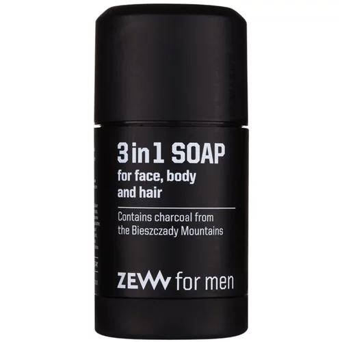 Zew For Men 3 in 1 Soap naravno trdo milo za obraz, telo in lase 3v1 85 ml