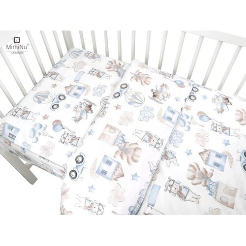 MimiNu Posteljina set 2 elem. Pilot Blue (za krevetić 120x60 cm) Slike