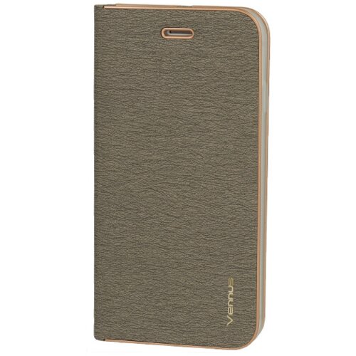  Premium preklopna torbica Samsung Galaxy S22 Plus 5G - siva z zlatim robom Slike