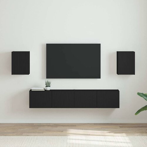 TV zidni ormar 2 pcs Crna 30 x 31 x 40 cm Konstruirano drvo Cijene