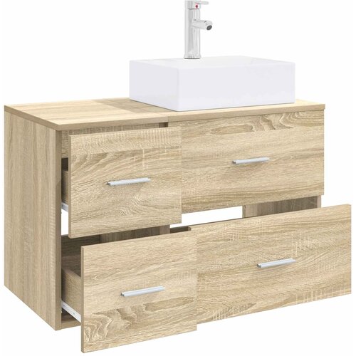  Set namje&amp;scaron;taja za kupaonicu 2 kom. Hrast sonoma Smeđa 49,5 x 41 x 79,5 cm Slike