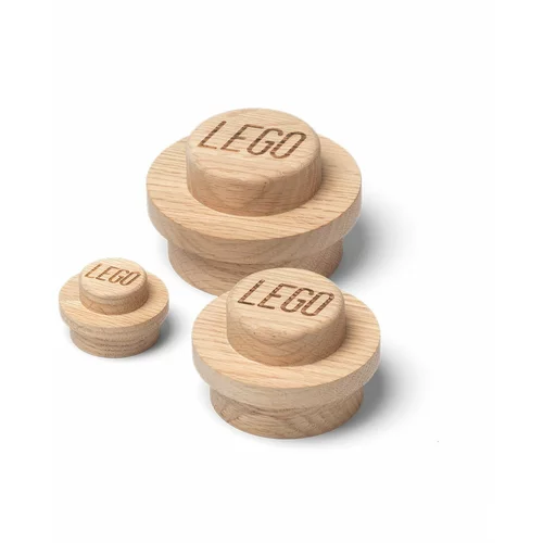 Lego Komplet 3 stenskih obešalnikov iz lesa Wood