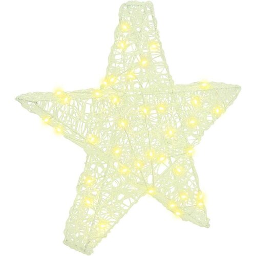 vidaXL 3D zvezda med 50 LED Toplo bela 55 x 53.5 x 10 cm Akril Cene