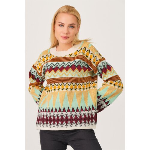 Dewberry Z3023 WOMEN'S SWEATER-BEIGE Cene