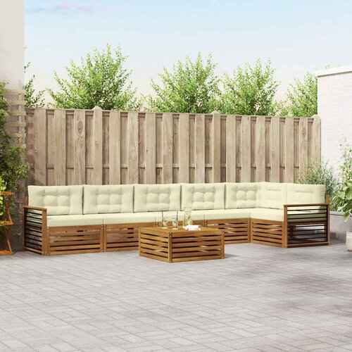  Set vanjskih sofa 7 kom. Prirodna i krem Cijene