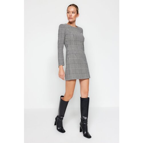 Trendyol Multicolored Plain Cut Checkered Woven Dress Slike