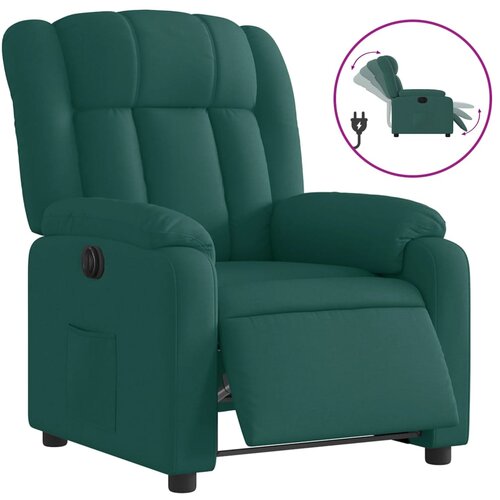 Maison Chic Električni naslanjač - Relax naslanjač temno zeleno blago, (22061228) Cene