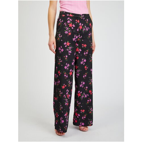 Orsay Black Women Floral Wide Pants - Women Cene