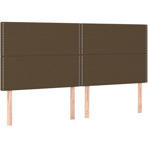  Uzglavlje tamnosmeđe 180x5x118/128 cm tkanina Slike