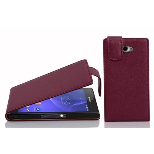 Cadorabo Ohi&scaron;je, združljivo z Sony Xperia M2 / M2 AQUA v pastelno vijolično - Za&scaron;čitni ovitek v obliki flipa iz teksturiranega umetnega usnja, (20559188) Cene