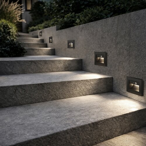  Brilagi - LED svetlo za stepeni&amp;scaron;te sa senzorom STEP LIGHT LED/1,5W/230V IP44, crno Slike