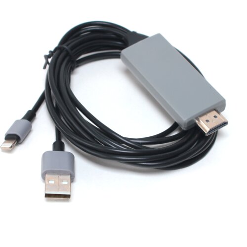  Kabl HDTV na Lightning ulaz i USB Tip A, 2m, Crni Cene