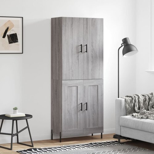 vidaXL Visoka komoda siva sonome 69 5x34x180 cm od konstruiranog drva Cijene