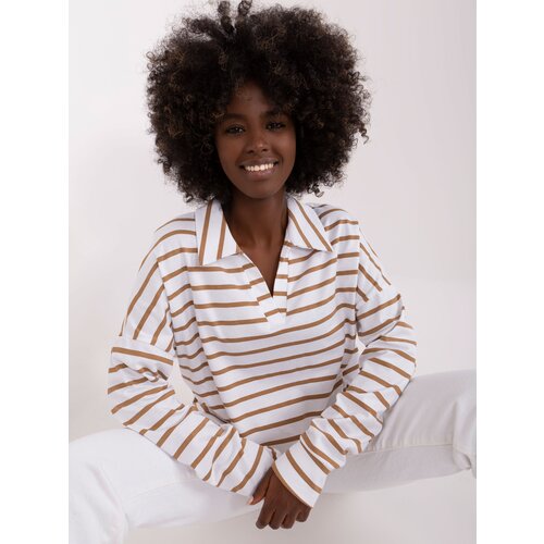 LAKERTA Blouse-LK-BZ-509314.83-white-brown Cene