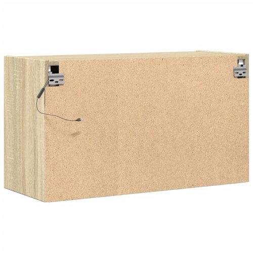  Zidni TV ormarić s LED svjetlima boja hrasta 80 x 31 x 45 cm Slike