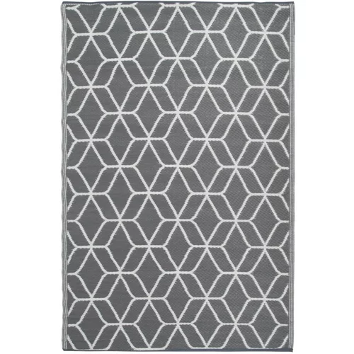 Esschert Design vanjski tepih s uzorkom 180 x 121 cm sivo-bijeli OC25