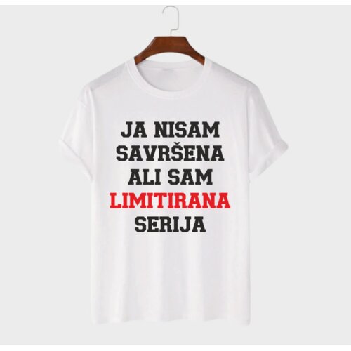 Mafimi Ženska majica Ja nisam savr&scaron;ena ali sam limitirana serija, Bela Cene