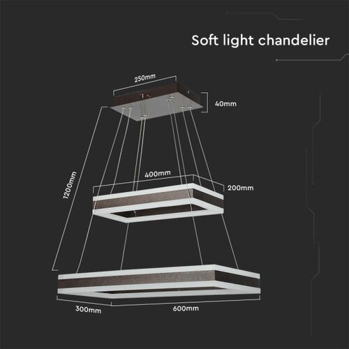  LED prigu&amp;scaron;iva luster na sajli LED/113W/230V 3000K braon Slike